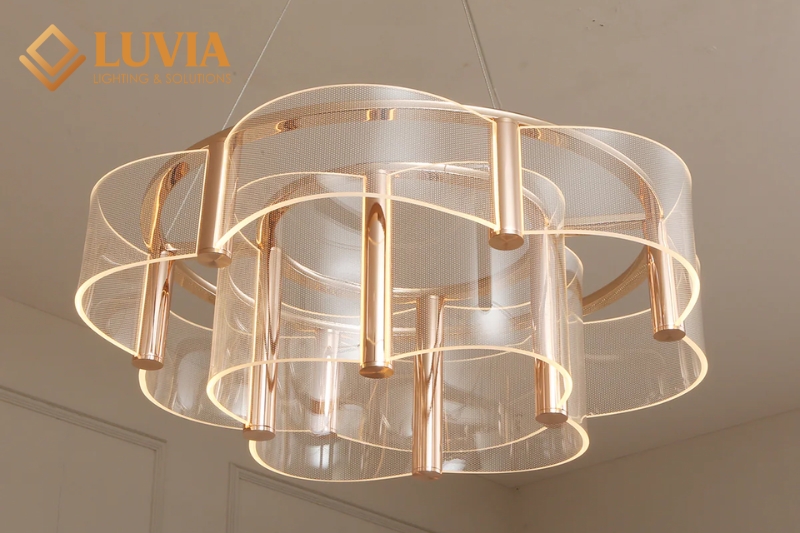 Những mẫu đèn chùm đẹp, đa dạng phong cách năm 2025 3 đèn chùm