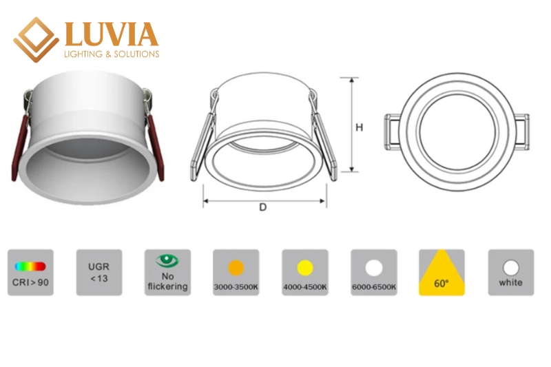 Kích thước đèn âm trần
