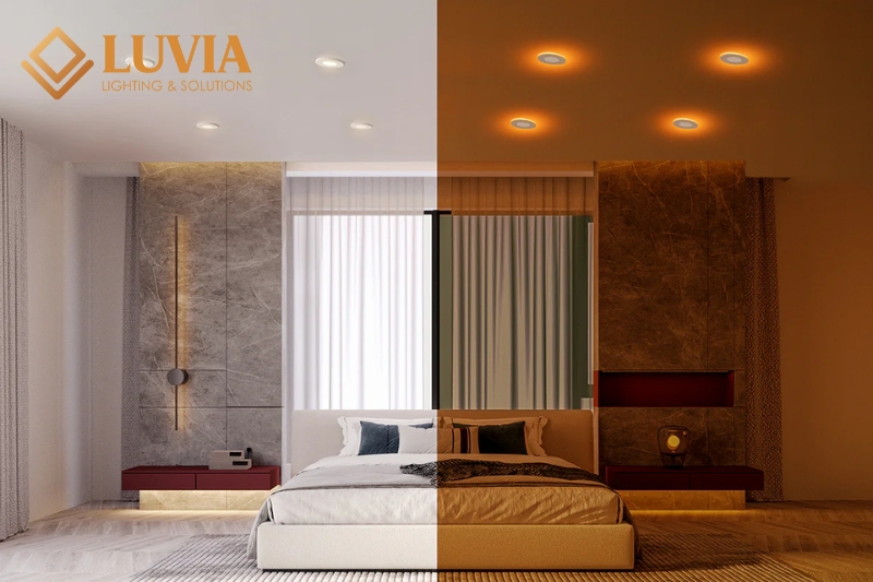 Đèn LED Phòng Ngủ: Decor, Công Nghệ & Ánh Sáng Sinh Học Tối Ưu 5 Đèn LED Phòng Ngủ