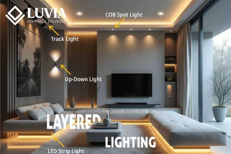 Đèn LED Phòng Ngủ: Decor, Công Nghệ & Ánh Sáng Sinh Học Tối Ưu 4 Đèn LED Phòng Ngủ