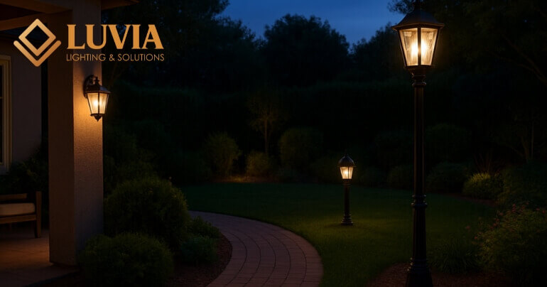 Cột đèn trang trí sân vườn