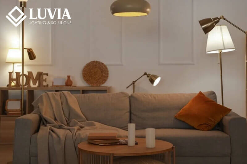 Đèn cây trang trí phòng khách