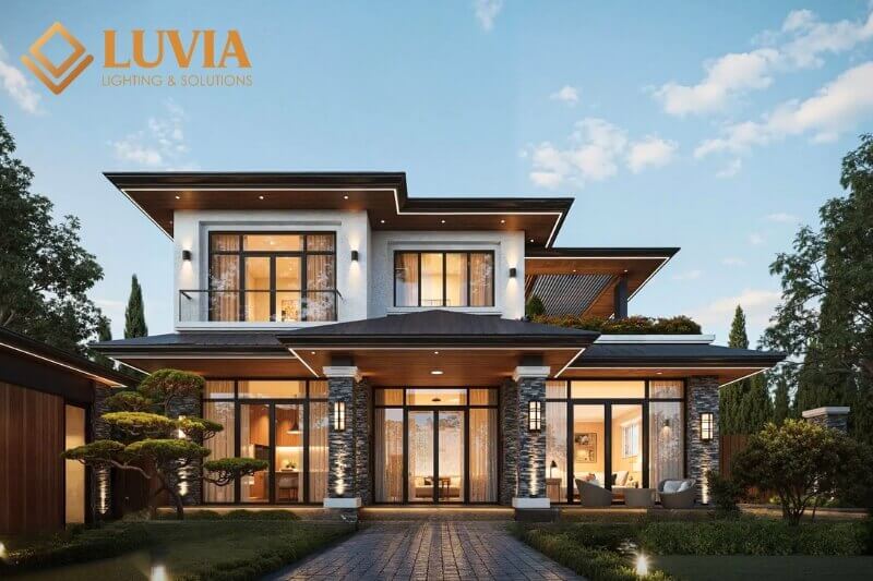 Đèn ốp cột ngoài trời