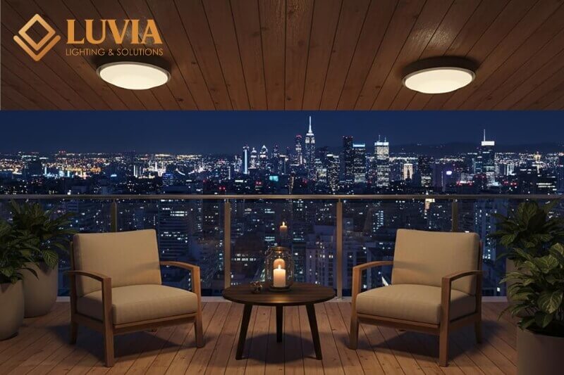 đèn ốp trần ban công ngoài trời