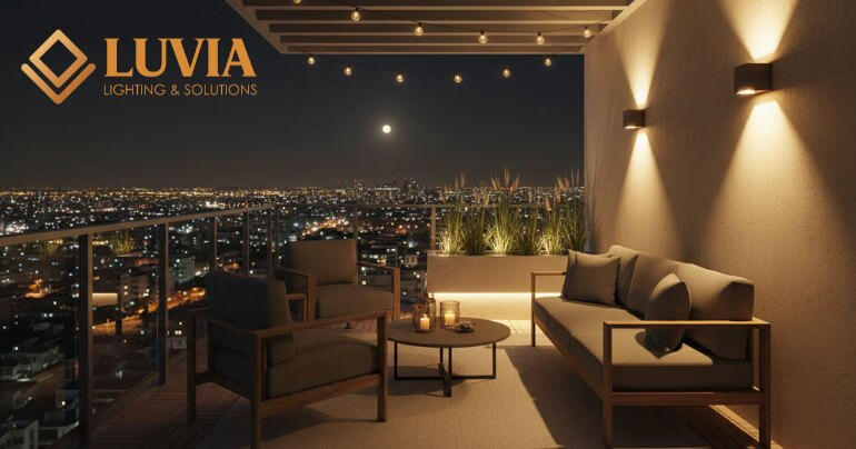 Đèn trang trí ban công ngoài trời