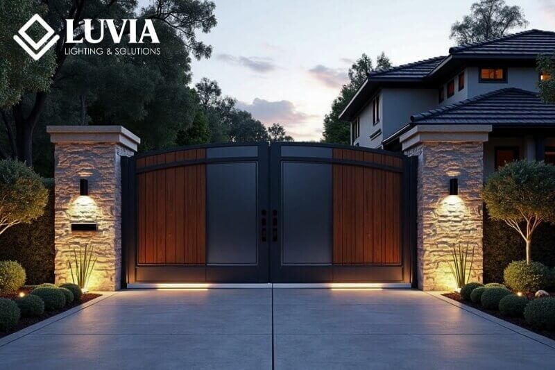 Đèn trụ cổng ngoài trời