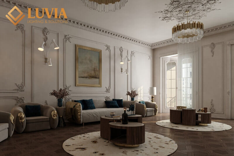 Mẫu đèn trang trí phòng khách