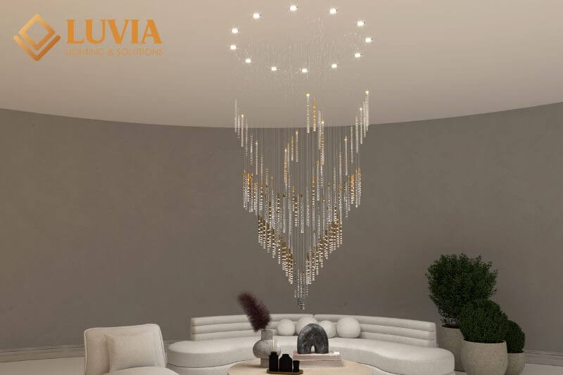 Đèn chùm phòng khách cao cấp