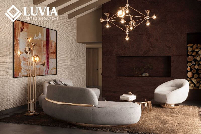 Đèn chùm phòng khách đơn giản