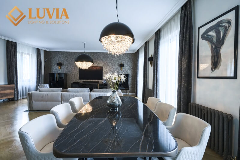 Đèn thả bàn ăn pha lê