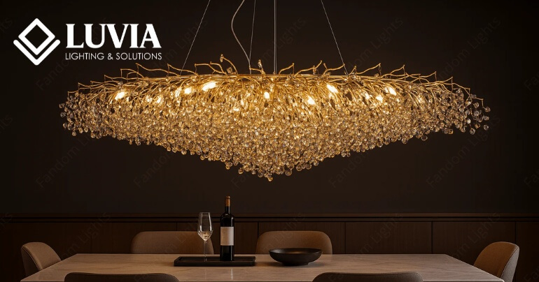 Đèn thả bàn ăn pha lê