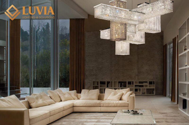 Mẫu đèn chùm phòng khách