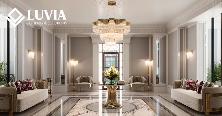 Mẫu đèn chùm phòng khách